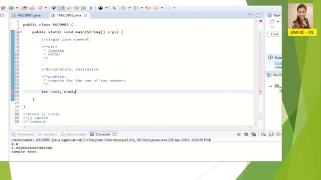 JAVA FUNDAMENTALS AND ASSIGNMENT OPERATIONS смотреть онлайн