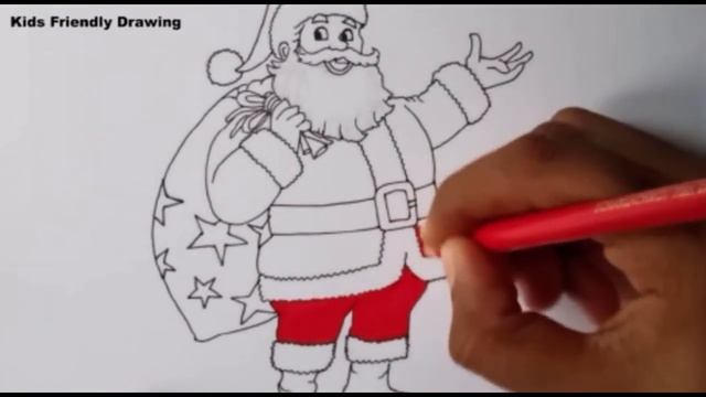 Christmas Drawing Santa - How To Draw Santa Claus Step by Step || Santa Claus Drawing смотреть онлайн