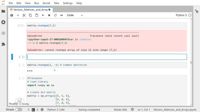 Array Shape Modification - Linear Algebra for Data Science - Tips & Tricks смотреть онлайн