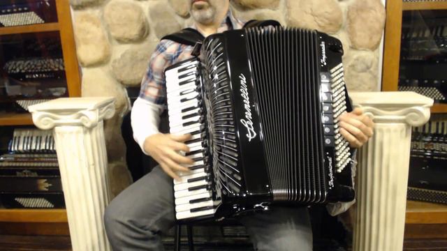SERIMPBK - Black Serenellini Imperator Professional Piano Accordion 41 120 LMMH $6995 смотреть онлайн
