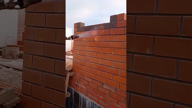 Расшивка кладки зимой!