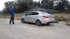 Автозонт Чайка, испытание ветром. Антиград, защита автомобиля от града.