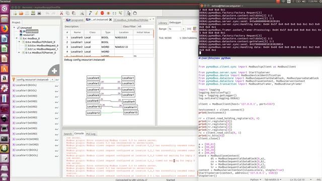 Beremiz Modbus TCP Python writing bit and register смотреть онлайн