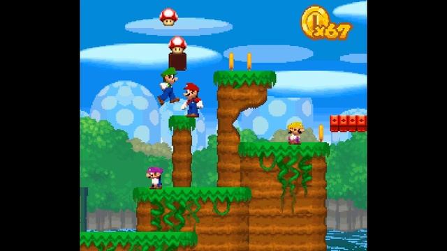New Super Mario Land (SNES Homebrew) 4-Player Online Co-Op: Worlds 1-2 смотреть онлайн