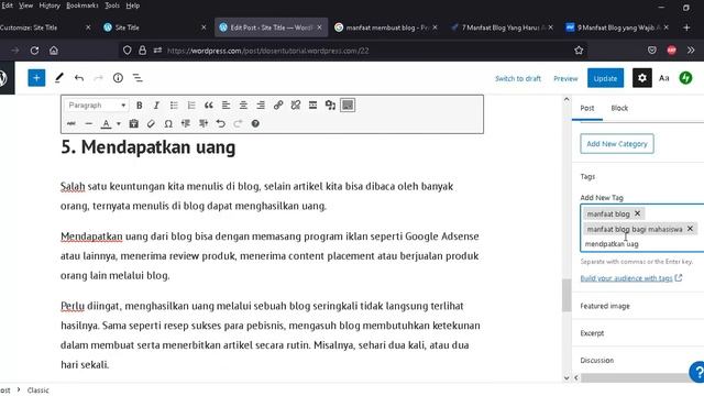Cara Membuat Kategori, Tag, Link, Read more, Upload File di Wordpress смотреть онлайн