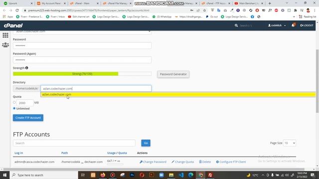 How We make Ftp account for sub domain and open in filezilla Client смотреть онлайн