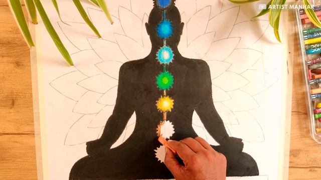 International Yoga Day Oil Pastel Drawing | Pencil Sketch смотреть онлайн