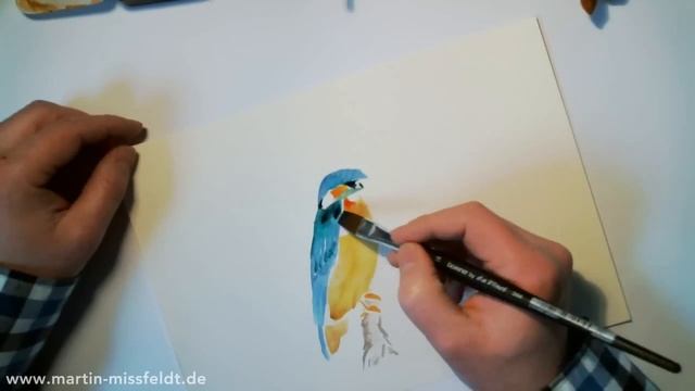 Aquarell (Übung) Eisvogel смотреть онлайн