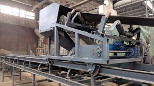 Ленточный конвейер с разгрузочной телегой