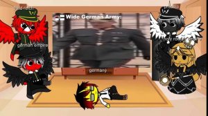 gacha club countryhuman react to wide german army vs thin fashion models.