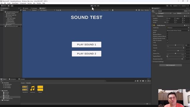 Unity Para Iniciantes: Como utilizar sons na Unity (Audio Manager, Audio Source) смотреть онлайн