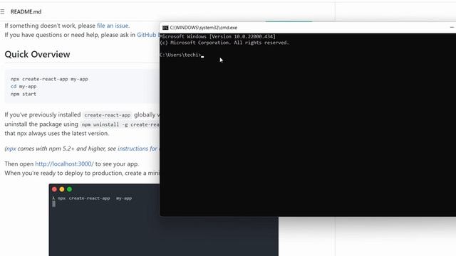 React JS installation on windows 11 | Getting Started With Our First React App Tutorial 2022 смотреть онлайн