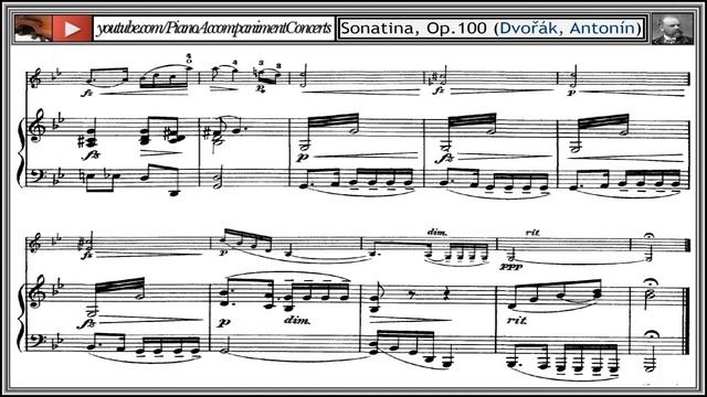 Dvořák - Sonatina Op.100 In G Major For Violín And Piano [PIANO ACCOMPANIMENT]