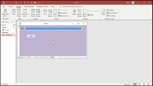 Display a Custom Progress Bar in Microsoft Access Forms. Status Bar. Progress Meter Percent Complet смотреть онлайн