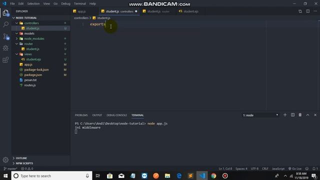 26 membuat router & controoler (Node Js) смотреть онлайн