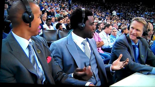 Steve Kerr introducing himself as Marv, Chris Webber as Dick Stockton, & Reggie Miller- Kevin Harla смотреть онлайн