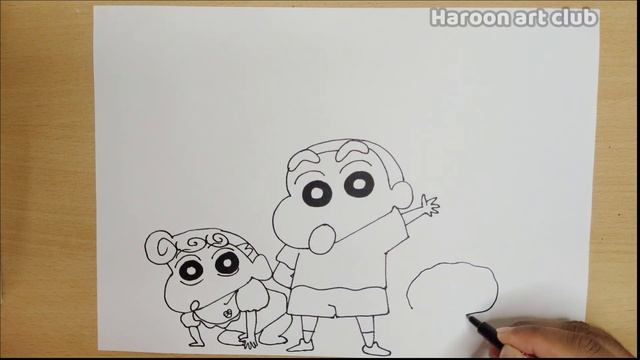 How to draw Shinchan and his Family || Easy drawing || Shinchan смотреть онлайн