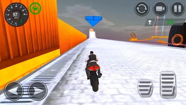 Impossible Stunts Bike Racing Games 2018 Sky Road - Android Gameplay смотреть онлайн