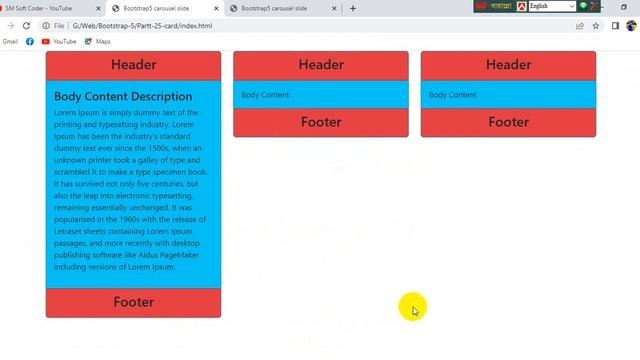 Bootstrap-5 Bangla Tutorial | BS Card | ওয়েব ডিজাইন অ্যান্ড ডেভেলপমেন্ট বাংলা টিউটোরিয়াল | Part-25 смотреть онлайн