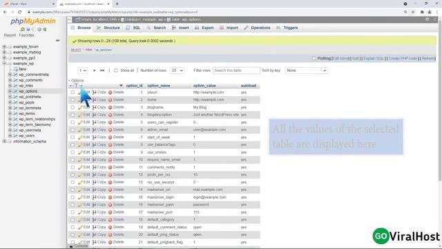How to edit a database table via phpMyAdmin in cPanel with GoViralHost смотреть онлайн