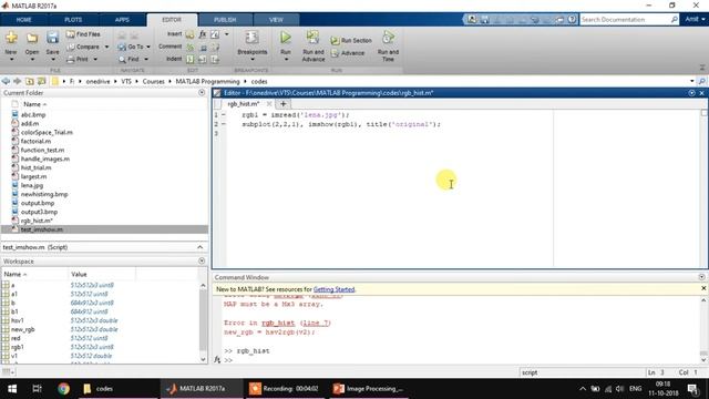 Histogram Equalization of RGB Image Matlab смотреть онлайн