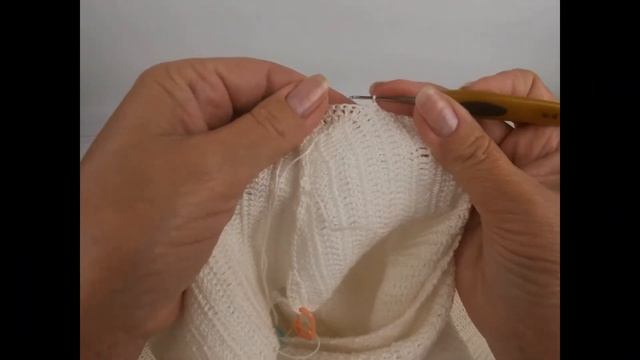 Рукав от проймы крючком/имитация втачного рукава/ Crochet Sleeve Head/ Imitation Of A Set-in Sleeve