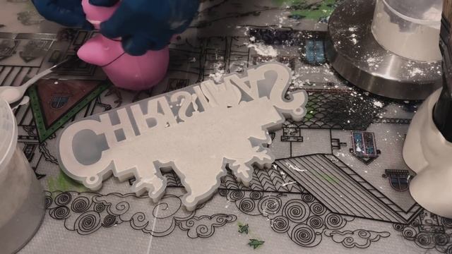 Новогодняя надпись из гипса и бетона из скульптора. DIY. смотреть онлайн