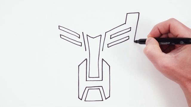 How to Draw Transformers Autobots Logo Easy Tutorial смотреть онлайн