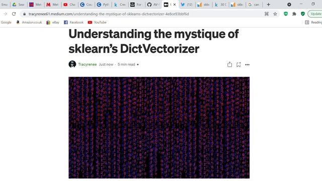 Understanding the mystique of sklearn’s DictVectorizer - blog post смотреть онлайн