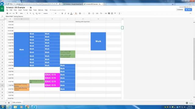 Google Sheets Schedule смотреть онлайн