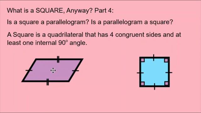 What is a SQUARE, anyway? Part 4: Is a Square a Parallelogram? Is a Parallelogram a Square? смотреть онлайн