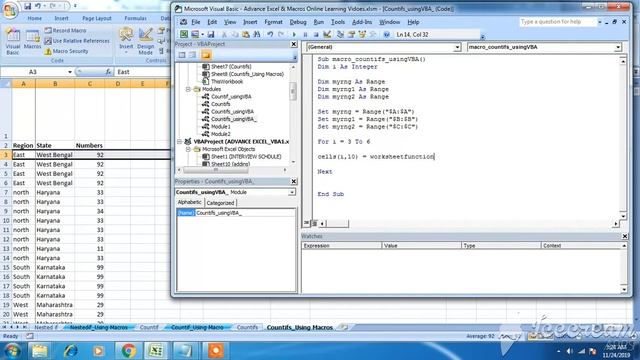 Countifs using VBA смотреть онлайн