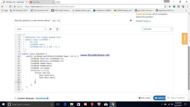 Leetcode 86 Partition List смотреть онлайн