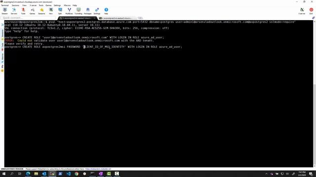Connecting to Azure PostgreSQL using Azure Active Directory (AAD) and Managed Service Identity (MSI смотреть онлайн