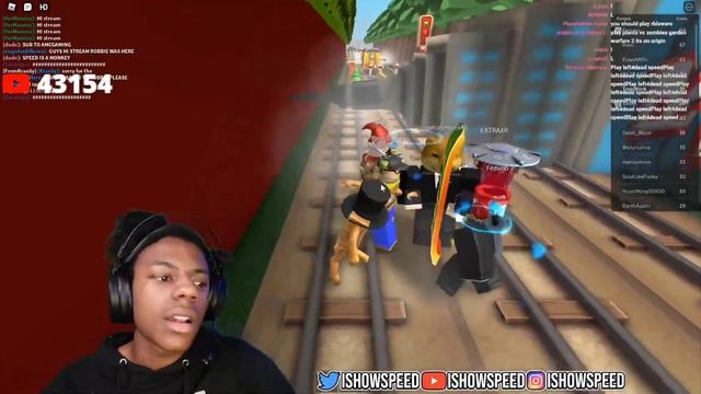 IShowSpeed Plays Roblox Subway Surfers(deleted stream) смотреть онлайн