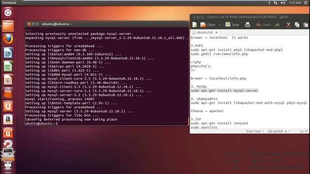 Install Ubuntu PHP,ASP,JSP,Apache,Phpmyadmin,MySQL,FTP смотреть онлайн