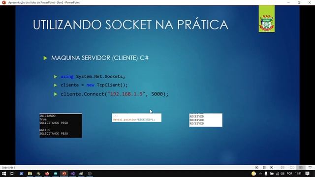 COMUNICAÇÃO SOCKET ESP32 C# смотреть онлайн