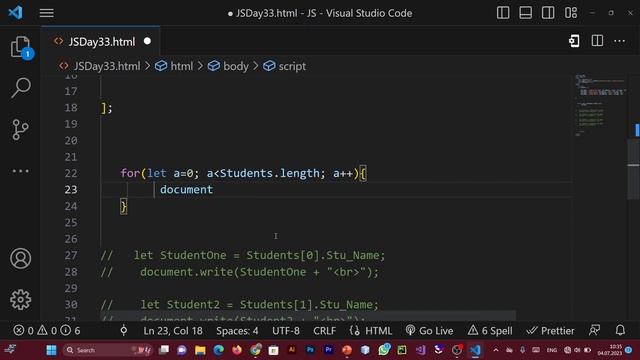 Lec #0033 JavaScript|| Array of Object and Const Variable with Array & Object. смотреть онлайн