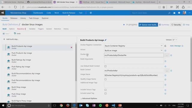 Full CI/CD pipeline to deploy multi-containers application on ACS using Visual Studio Team Services смотреть онлайн