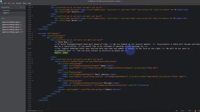 Bootstrap 4 - Contact Section with Bootstrap 4 and Brackets Text Editor смотреть онлайн