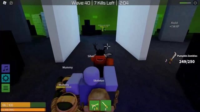 Как получить PUMPKIN PICKER БЕЙДЖ & ALL HALLOW'S SWORD в ZOMBIE RUSH Roblox смотреть онлайн