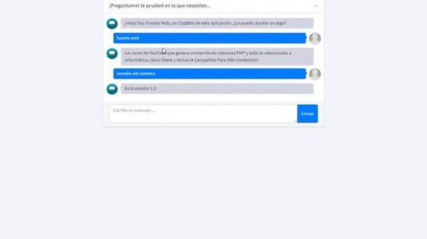 CHATBOT EN PHP Y MySQL | FUENTE WEB