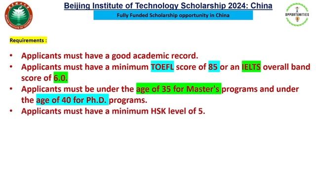 Beijing Institute of Technology Scholarship 2024: China | Student Opportunities BD смотреть онлайн