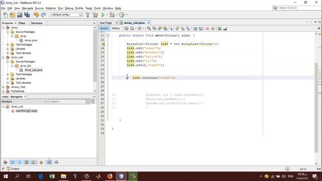 12-Java ArrayList-- contains method-- باللغة العربية смотреть онлайн