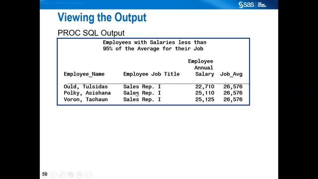 SAS Programming Training Batch-1 - SQL In-Line-View смотреть онлайн