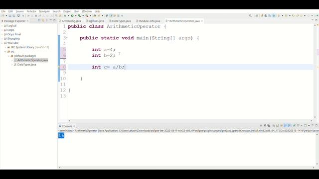 How to Divide 2 Numbers in Java | Division of 2 Numbers in Java | Arithmetic Operators | Kannada смотреть онлайн