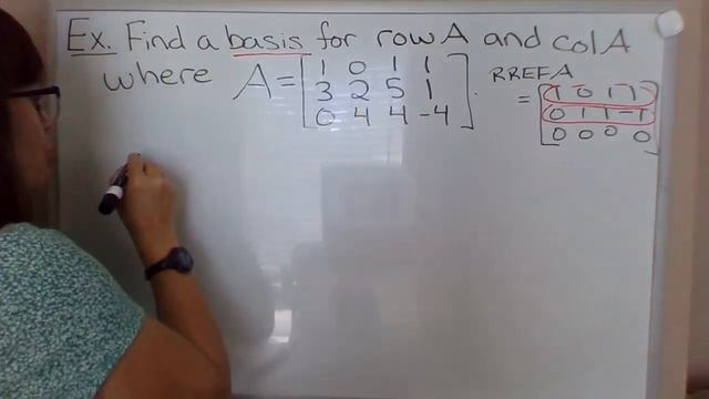 Find a basis for row A and col A смотреть онлайн