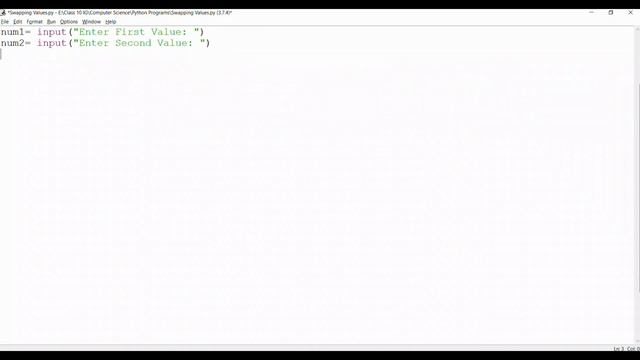 Python Program for Swapping Values of Two Variables смотреть онлайн