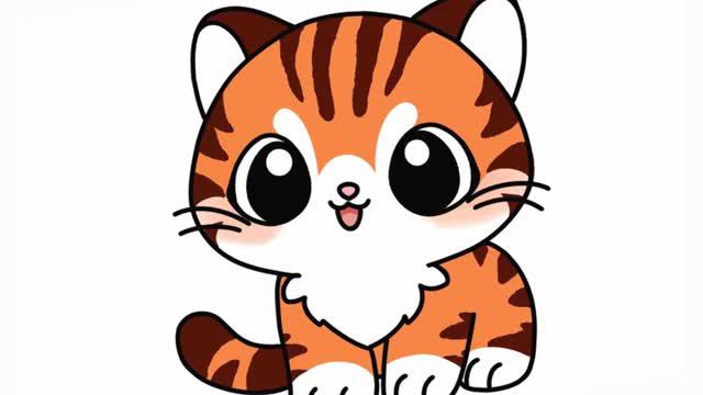 КАК НАРИСОВАТЬ МИЛОГО ТИГРА ШАГ ЗА ШАГОМ 🐯 смотреть онлайн
