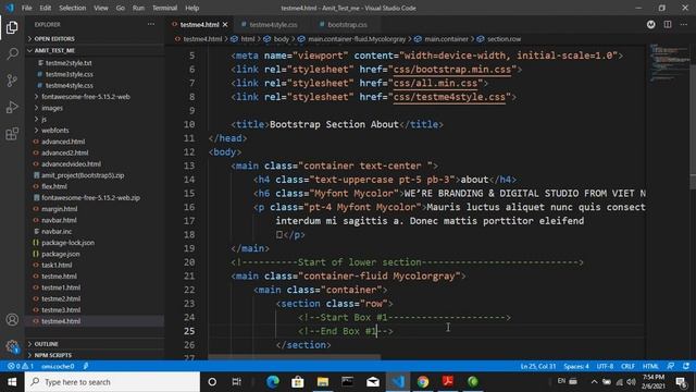 About section with bootstrap смотреть онлайн